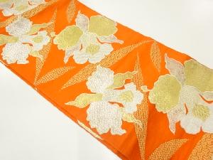 蘭模様織出し名古屋帯